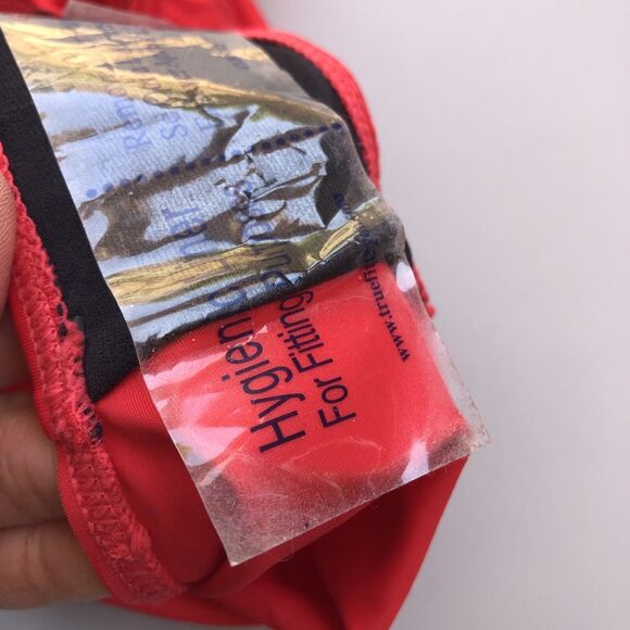 COOLIBAR Women 14 One Piece Swimsuit Halter Ruched UPF 50+ Paisley Red New - Picture 11 of 11